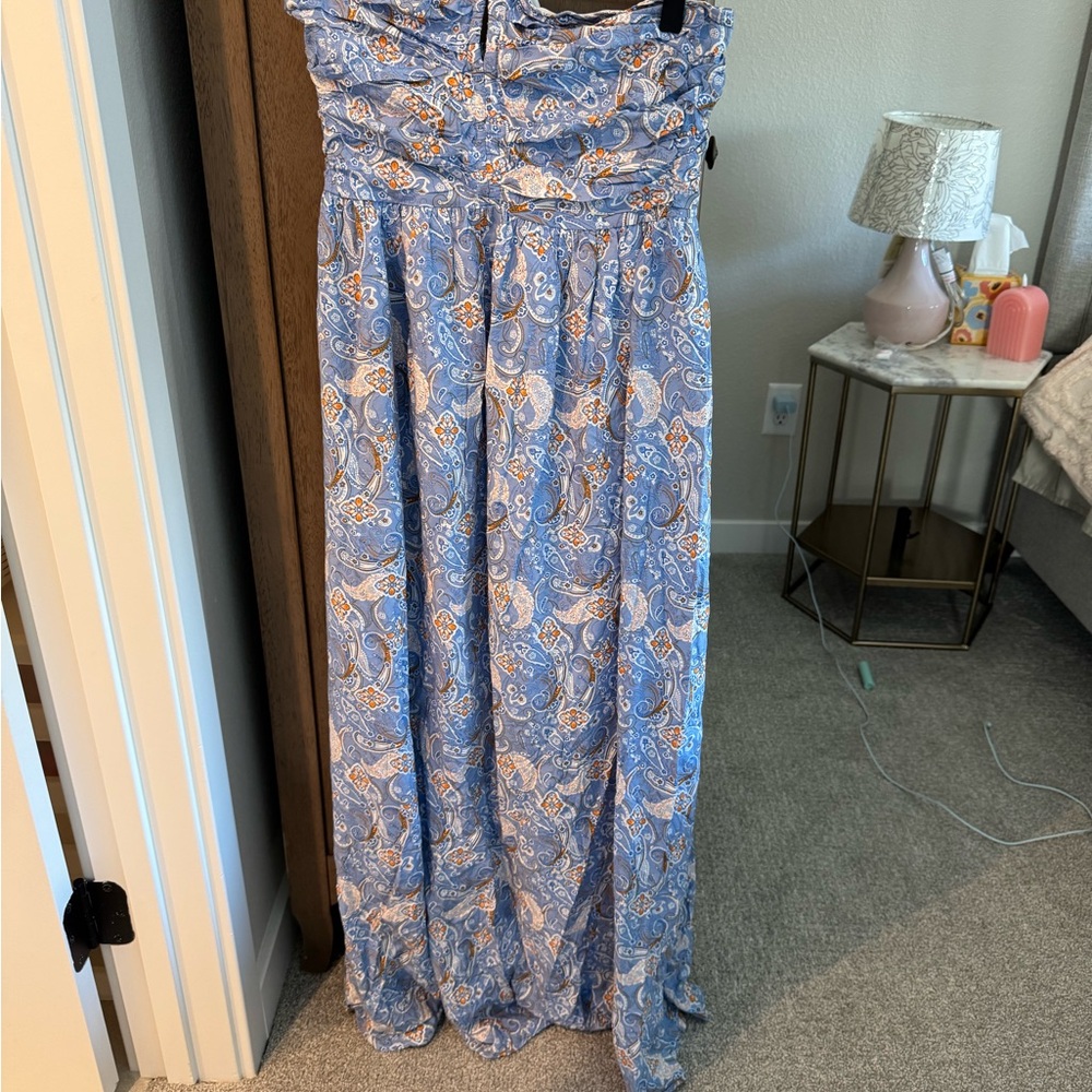 Blue Paisley Maxi Dress